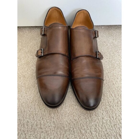 Suitsupply Leather Double Monk Strap Shoes Brown Size 10 main image 8